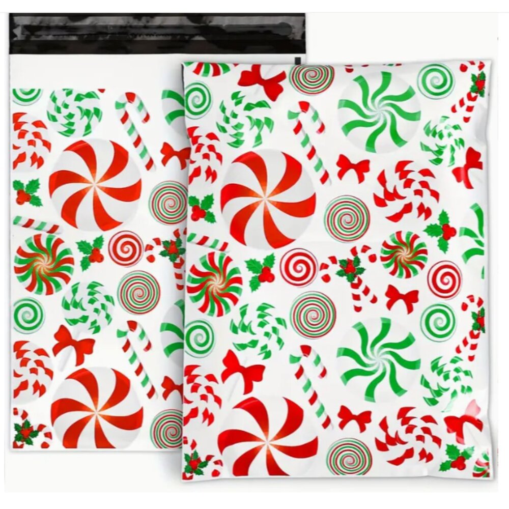 20-pack Christmas Poly Mailers 10x13